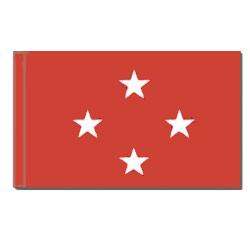 Marine Corps General Flag with Pole Hem, AMARISTAR434PH