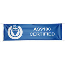 BSI's AS9100 Certified Banner, BSIAS910039H