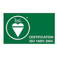 French BSI's ISO 14001:2004 flag, BSIISO1400435F