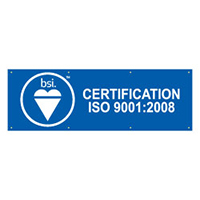French BSI's ISO 9001:2008 Banner, BSIISO90010839F