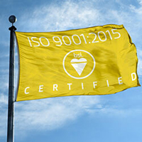 BSI ISO 9001:2015 Certified Flag, BSIISO90011535H