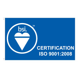 French BSI's ISO 9001:2008 Flag, BSIISO9001235F