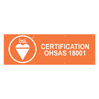 French BSI's OHSAS Certified Banner, BSIOHSAS18039F