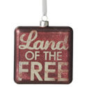 Land of the Free Glass Ornament, CBK119830