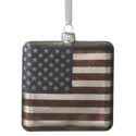 USA Flag Glass Ornament, CBK119833
