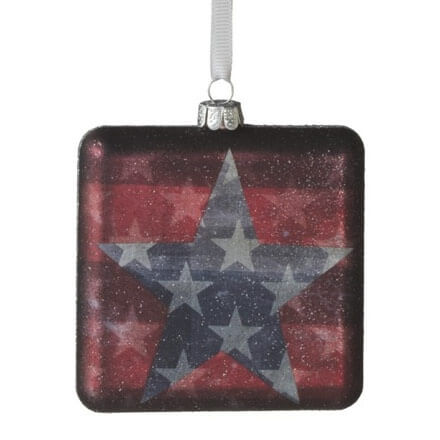 USA Star Glass Ornament, CBK119834
