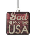 God Bless The USA Glass Ornament, CBK119836