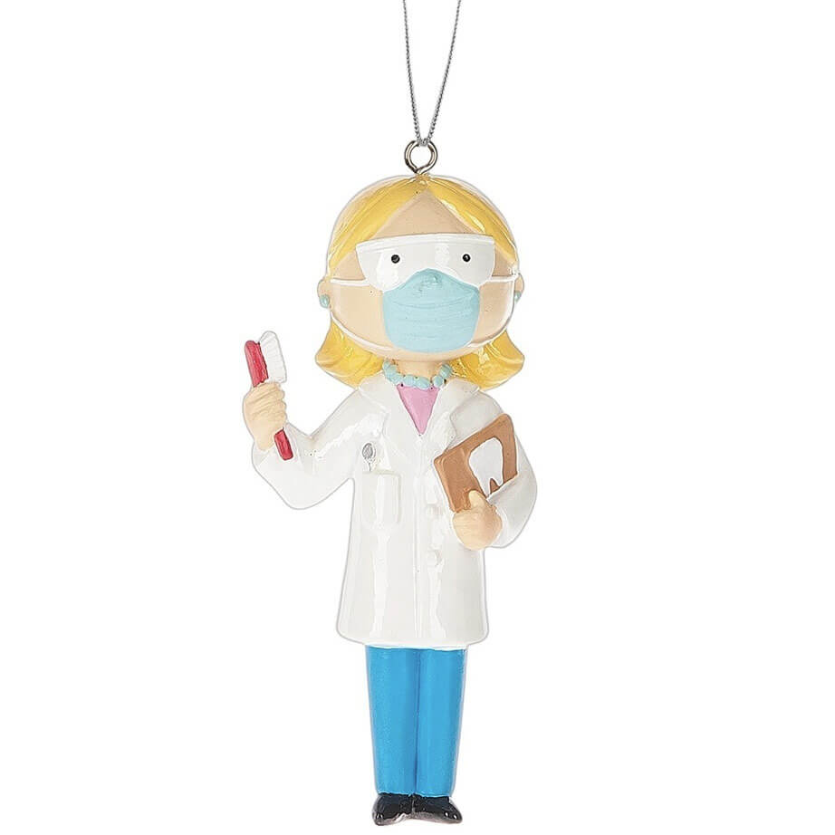 female dentist resin ornament dentist christmas ornaments