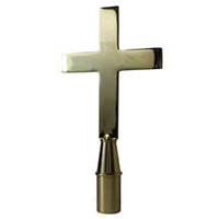 Plain Cross Ornament with Ferrule, CCROS914B