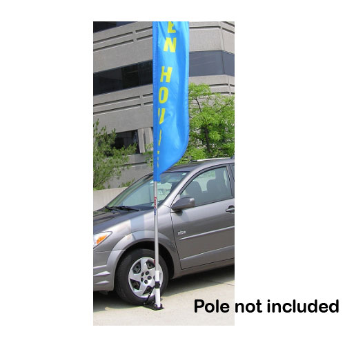 Portable Flagpole Tire Mount Base Collapsible