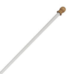 Pole with Wooden Ball Ornament, CPOLE6F