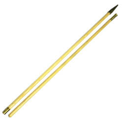 Two-Piece Pole with Gilt Spear 8 ft x 1 in Wood, CPOLE8S2PC