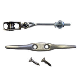 Standard Flagpole Pulley & Cleat Set, 4-1/2 in., CPULL212