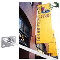 Wall Mount Banner Bracket Kit - BLACK or SILVER