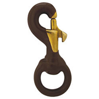 Brown Rubber Coated Brass Snap Hook, CSNAPRB
