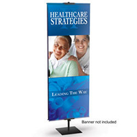 Aluminum Black Adjustable Banner Square Stand