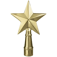 Texas Star Ornament with Ferrule, CTEXSTAR6