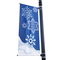 Snowflakes Street Pole Banner