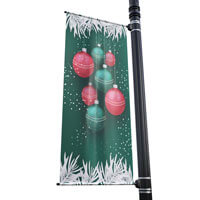 Tree with Ornament Street Pole Banner