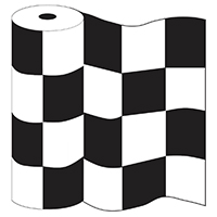 Racing Checkered Bunting, DBUNTCHECBLK