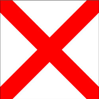 V International Code Signal Decal, DECNCODEV2716