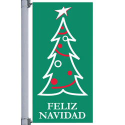 Feliz Navidad Street Pole Banner, FBPP0000010398