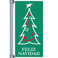 Feliz Navidad Street Pole Banner