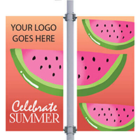 Watermelon Double Street Pole Banner