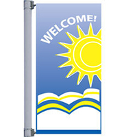 Welcome Sun Street Pole Banner