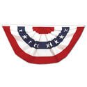 Red White and Blue Stripes & Stars Full Fan, DFFAN36PWSC