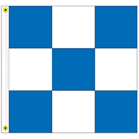 Blue & White Race Track Checkered Flag , DFLAG33CHECB