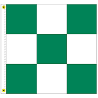Green & White Race Track Checkered Flag, DFLAG33CHECG