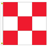 Red & White Race Track Checkered Flag , DFLAG33CHECR