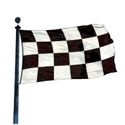 Black and White Checkered Economy Polyester Flag (2 ft. x 3 ft.), DFLAG23CHECBWP