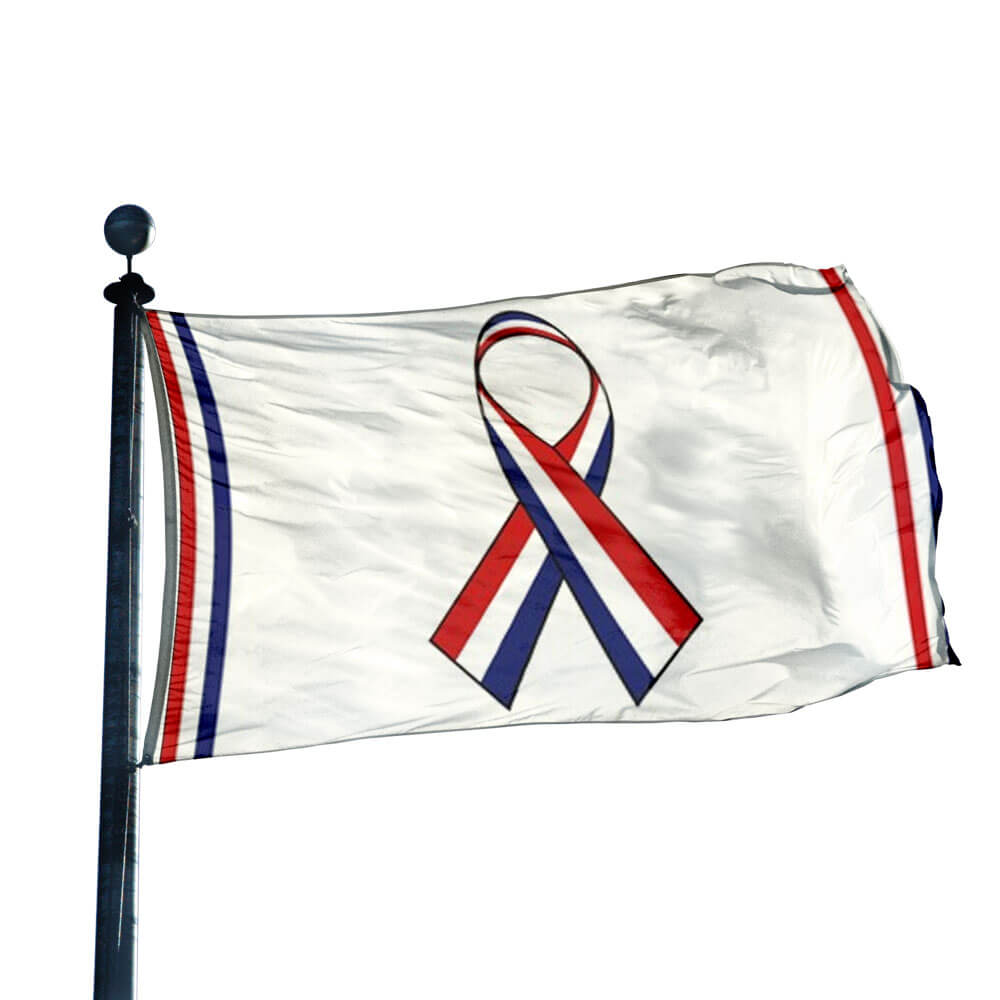 Red White and Blue Ribbon Flag