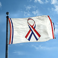 Red White and Blue Ribbon Flag