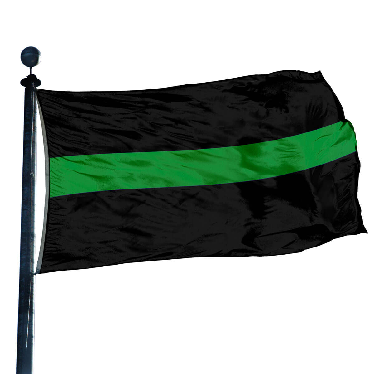 Sewn Thin Green Line Flag