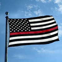 Thin Red Line US Flag, DFLAG35USTRLINE