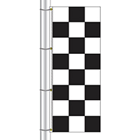 Vertical Race Track Checkered Flag, DFLAG38CHEC
