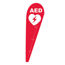 AED Teardrop Flag, DFLAGAED