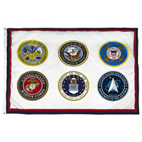 United States Armed Forces 6 Branches Flag, DFLAGAFS35
