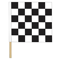 Nylon End of Race Checkered Flags