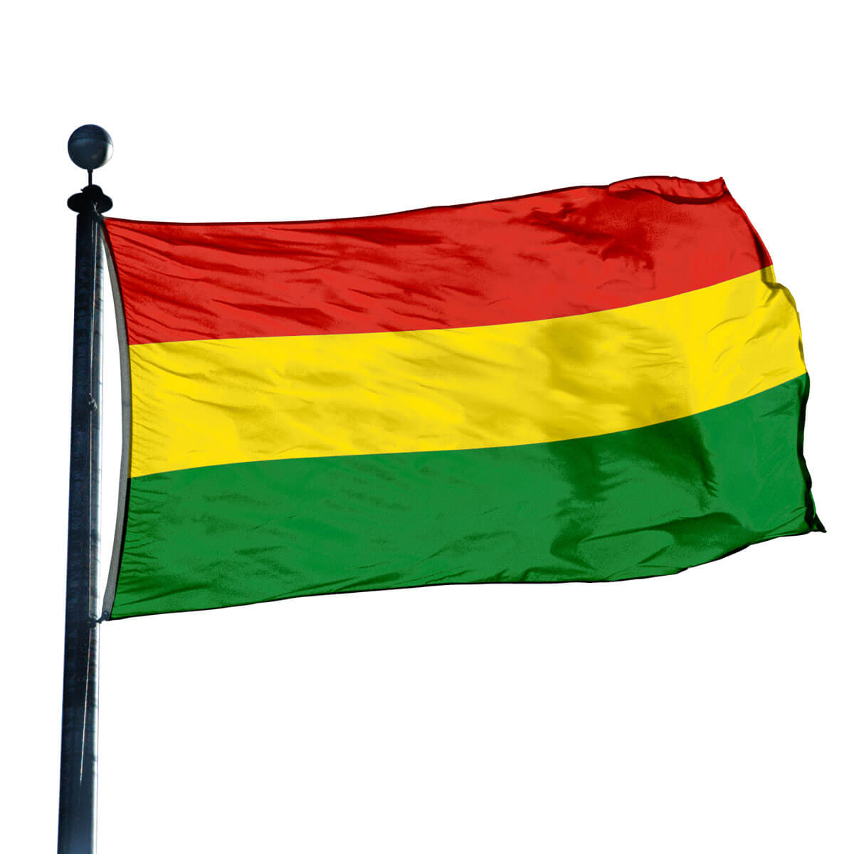 Triple Stripe Flag: Red/ Yellow/ Green