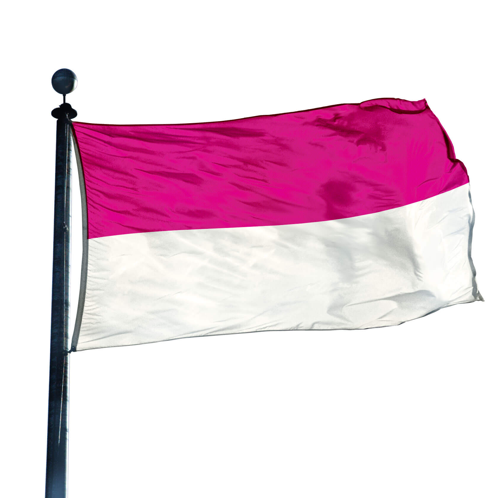 Double Stripe Flag Magenta/ White