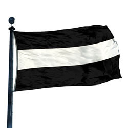 Triple Stripe Flag: Black/White/Black, FBPP0000012602