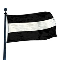 Triple Stripe Flag: Black/White/Black