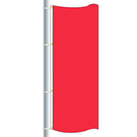 Nylon Bright Red Drape Flag