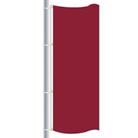 Nylon Brick Red Drape Flag