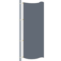 Nylon Charcoal Drape Flag