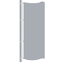 Nylon Grey Drape Flag